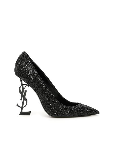 ysl glitter high heels